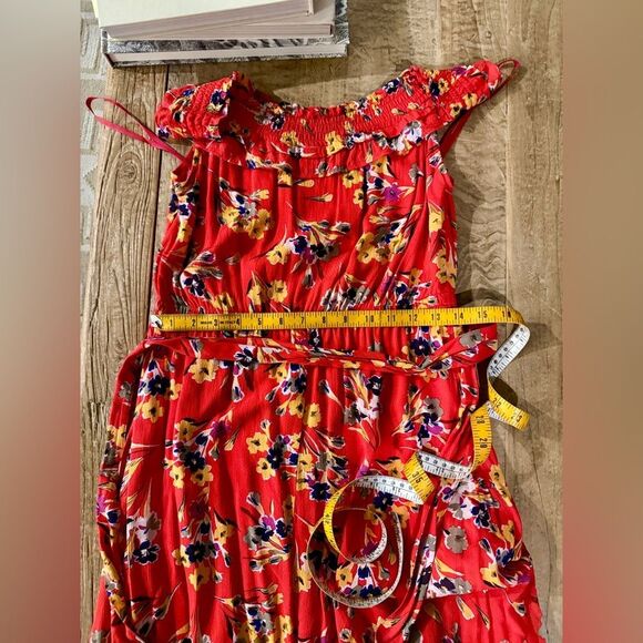 Anthropologie, 52 Conversations Off-The-Shoulder Floral Dress – Size 6 – Pockets - Picture 13 of 16